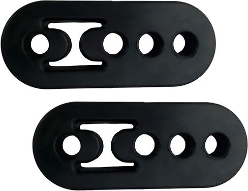 Exhaust Hanger Muffler Insulator Mount Bracket Bushing Pipe Rubber 4 Holes Car Vehicle Universal Black Rubber 12mm (0.47"), Pack of 2 in Saudi Arabia