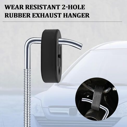 Car 2.5" Exhaust Clamp with Rod & Rubber Exhausts Hangers Kit,Exhaust Hanger Set for Fixing & Reducing Noise,Essential Car Accessories U Muffler Clamp for Exhausts System in Saudi Arabia