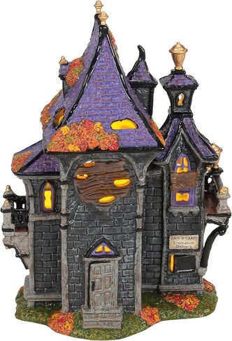 Department 56 Snow Village Halloween Puckett's Funerarium Lit Building, 9.21 Inch, Multicolor in Saudi Arabia