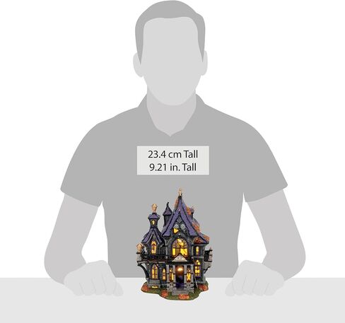 Department 56 Snow Village Halloween Puckett's Funerarium Lit Building, 9.21 Inch, Multicolor in Saudi Arabia