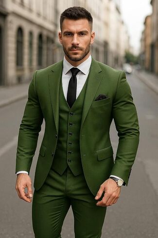 MoranX Business Men Suits Regular Fit 3 Piece Tuxedos Notch Lapel Blazer Vest Pants for Wedding Grooms in Saudi Arabia