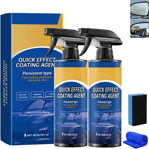 2PCS CAR ADVACTION CAR EACK-Facting Clating Racher ، 2025 New Equip Effect Coating Actor ، Car Scratch Wax Smoolless Washless ، 3 in 1 High Protect in Kuwait