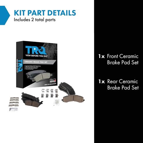 TRQ Brake Pads Ceramic Compatible with 2021 Ford F-150 in Saudi Arabia