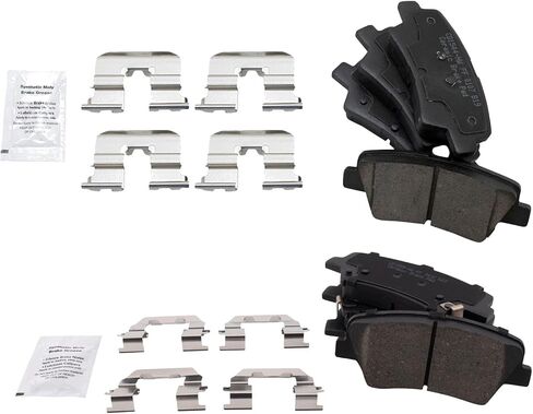 TRQ Brake Pads Ceramic Compatible with 2011-2016 Hyundai Elantra 2013-2014 Elantra Coupe 2013-2016 Elantra GT 2012-2016 Veloster in Saudi Arabia