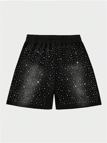 شورت Soly Hux Men's Y2K Rhinestone Shorts شورتات الشوارع الصيفية المرنة مع جيوب in Saudi Arabia