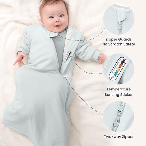 Unisex Sleeping Bag for Babies and Toddlers 1.0 Tog Sleep Sack 6-18 Months, Baby Sleep Sack, Newborn Sleep Sack, Wearable Blanket Baby, One Piece with Sleeves, Gifts for Baby, Pink Sky in Saudi Arabia
