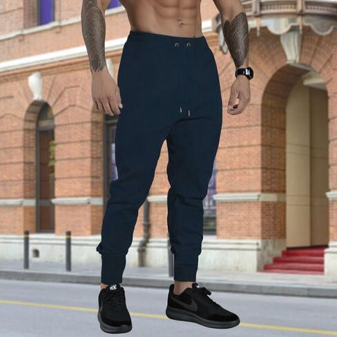 رجال الركض النحيف Slimpants Spotpants تمرين صالة رياضية يدير السراويل الرياضية تدريبات مسبقة مدببة in Saudi Arabia