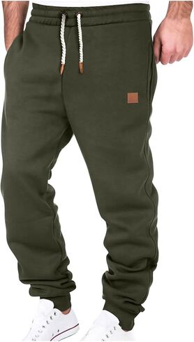 Sweatpants for Men Casual Tapered Joggers Athletic Drawstring Sweatpants Workout Running Pants with Pockets in Saudi Arabia