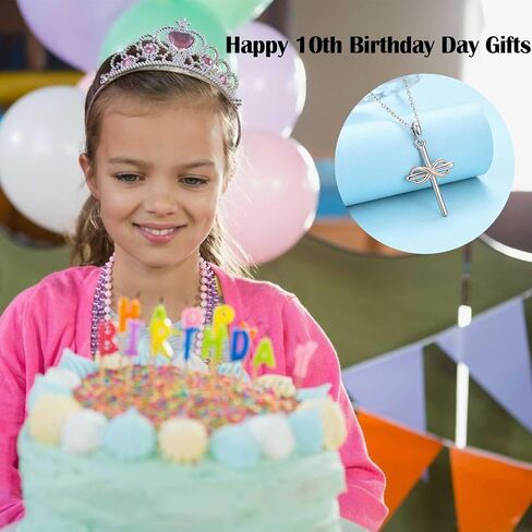 7th 8th 9th 10th 11th Birthday Necklace Gifts for Girls, Religious Christian Cross Necklace Jewelry Gift Ideas, Happy Birthday Present for Girls Daughter Granddaughter Sister Niece in Saudi Arabia
