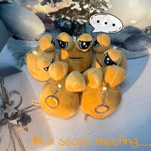 2pcs حزينة أفخم سلاسل المفاتيح الغريبة ، لعبة شخصية حزينة العاطفة plushie الأجنبي سلسلة مفاتيح ، حشو حقيبة الحيوانات الحلقة الرئيسية in Saudi Arabia