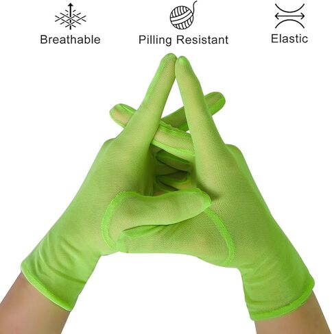 Luwint Short Mesh Gloves - قفازات إصبع أشعة الشمس الأنيقة المرنة لحفل الزفاف والأوبرا والحفلات والقيادة in Kuwait
