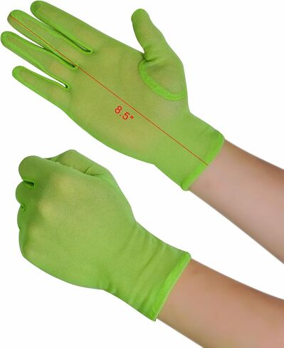 Luwint Short Mesh Gloves - قفازات إصبع أشعة الشمس الأنيقة المرنة لحفل الزفاف والأوبرا والحفلات والقيادة in Kuwait