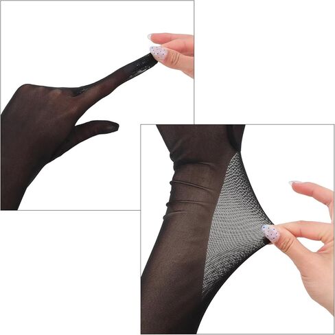 قفازات شبكية طويلة أسود قفازات شفافة سوداء رسمية القفازات القفازات تحت عنوان حفلة PROM PROM 20S GLOVE （متعدد الألوان） in Kuwait