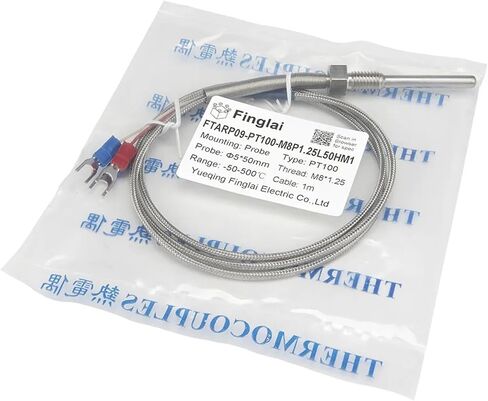 FTARP09 PT100 Type Hight Temperature 1m Metal Braided Cable 50mm Probe RTD Temperature Sensor in Saudi Arabia