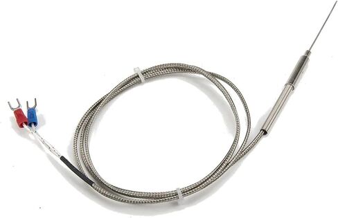 FTARP08 K J T Type 1m Metal screening Cable 50mm Flexible Probe sheathed thermocouple Temperature Sensor(T 1mm Diameter) in Saudi Arabia