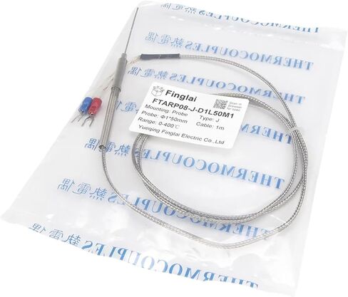 FTARP08 K J T Type 1m Metal screening Cable 50mm Flexible Probe sheathed thermocouple Temperature Sensor(T 1mm Diameter) in Saudi Arabia