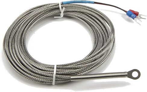 FTARR01 K E Type 7m Metal screening Cable 5mm 6mm 10mm Diameter Hole Ring Head thermocouple Temperature Sensor(E 5mm Hole) in Saudi Arabia
