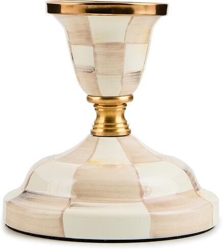 MACKENZIE-CHILDS Courtly Check Medium Pillar Candlestick in Saudi Arabia
