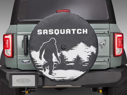 2021+ Ford Bronco OEM Sasquatch Logo 35" Spare Wheel Tire Cover R2DZ-9945026-G in Saudi Arabia