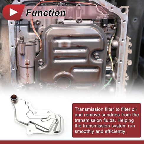 1 Pcs Transmission Filter for Nissan Frontier 1998-2004 Automatic Transmission Oil Filter Durable Metal Engine Silver Tone in Saudi Arabia