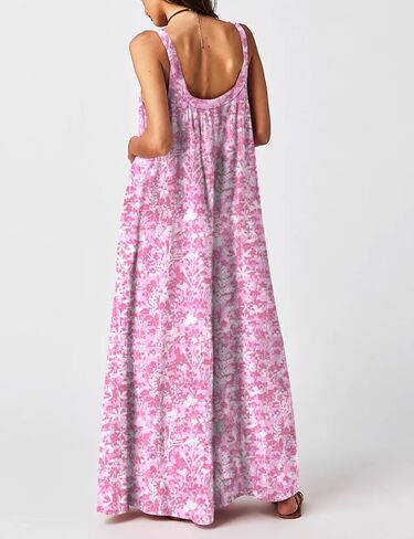 Womens Floral Reversible Jumpsuit Sleeveless Wide-Leg One Piece with Pockets Casual Summer Romper in Saudi Arabia