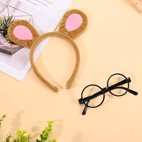 2pcs هالوين chipmunk ملحقات أزياء أزياء Aardvark بما في ذلك الأذنين رؤساء رؤساء الأسود لمستلزمات تأثيري in Saudi Arabia