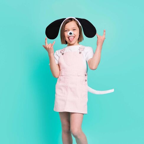 5 Pcs Halloween Dog Costume Set Include Dog Ear Headband,Nose,Tail,Gloves and Choker for Men Women Party Cosplay in Saudi Arabia