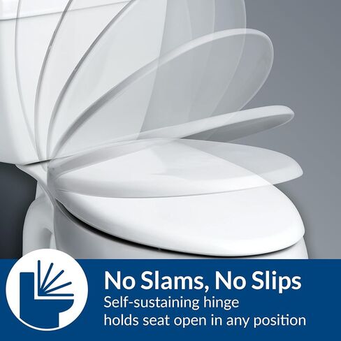 BEMIS 2155CT 000 Commercial Heavy Duty Open Front Toilet Seat without Cover that will never loosen & Reduce Call-backs, ELONGATED, Plastic, White in Kuwait