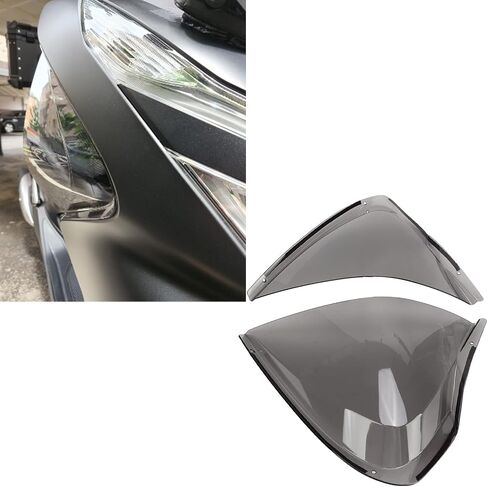 Motorcycle Leg Guard Wind Deflector for PCX 160 2021-2022, Leg Wind Deflector Accessory, Durable Resin, Smoky Gray, Fitment Kit in Saudi Arabia