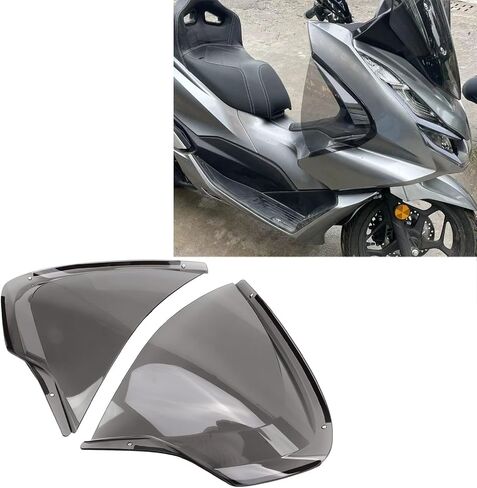 Motorcycle Leg Guard Wind Deflector for PCX 160 2021-2022, Leg Wind Deflector Accessory, Durable Resin, Smoky Gray, Fitment Kit in Saudi Arabia