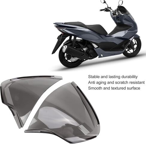 Motorcycle Leg Guard Wind Deflector for PCX 160 2021-2022, Leg Wind Deflector Accessory, Durable Resin, Smoky Gray, Fitment Kit in Saudi Arabia