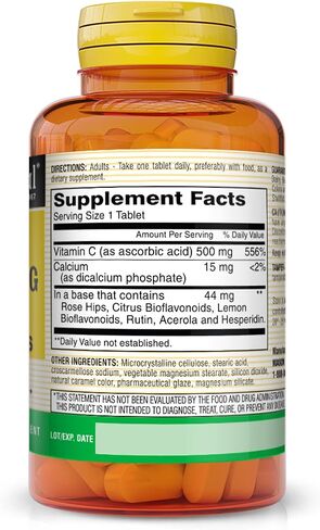 MASON NATURAL Vitamin C 500 mg with Rose HIPS and Bioflavonoids - Supports a Healthy Immune System, Antioxidant and Essential Nutrient, 90 Tablets (Pack of 3) in Saudi Arabia