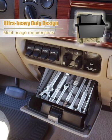Replace 5C3Z-2513546-DC Glove Box Storage Dash Cubby, Grey Box Utility Less Housing Compatible with Ford Super Duty Medium Flint 2005 2006 2007 in Saudi Arabia