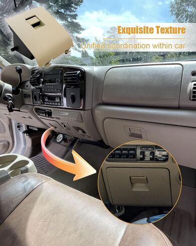 Replace 5C3Z-2513546-DC Glove Box Storage Dash Cubby, Grey Box Utility Less Housing Compatible with Ford Super Duty Medium Flint 2005 2006 2007 in Saudi Arabia