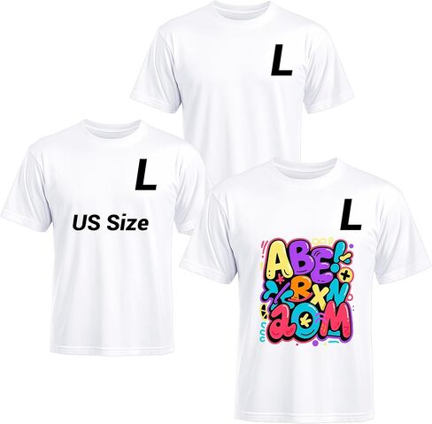 Joyclub 3 PCS Polyester White Tirts Bulk Sublimation Blanks للجنسين بالجملة. in Kuwait