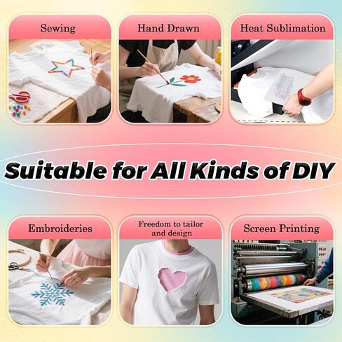 Joyclub 3 PCS Polyester White Tirts Bulk Sublimation Blanks للجنسين بالجملة. in Kuwait