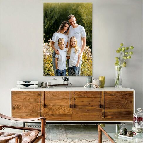 Custom Canvas Prints with Your Photos Personalized Canvas Wall Art (Framed 11x14inch) Personalized Pictures for Pet/Family Gifts for Mom/Men/Women in Saudi Arabia