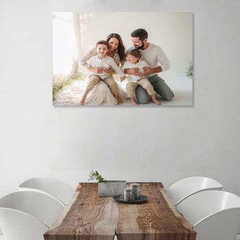 Custom Canvas Prints with Your Photos Personalized Canvas Wall Art (Framed 11x14inch) Personalized Pictures for Pet/Family Gifts for Mom/Men/Women in Saudi Arabia