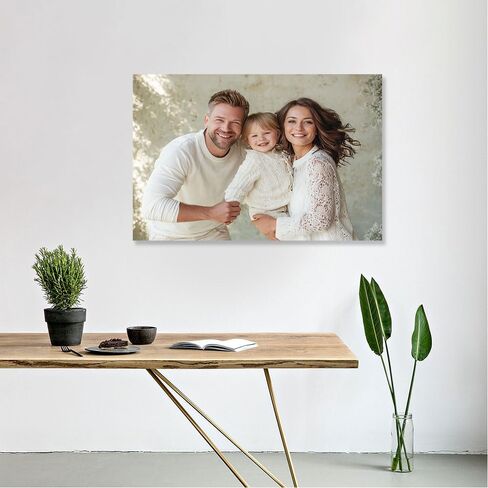 Custom Canvas Prints with Your Photos Personalized Canvas Wall Art (Framed 11x14inch) Personalized Pictures for Pet/Family Gifts for Mom/Men/Women in Saudi Arabia