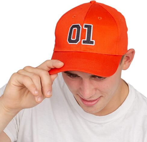 Dukes of Hazzard 01 Orange Diball Cap Cap (البالغين ، قابلون للتعديل) in Saudi Arabia