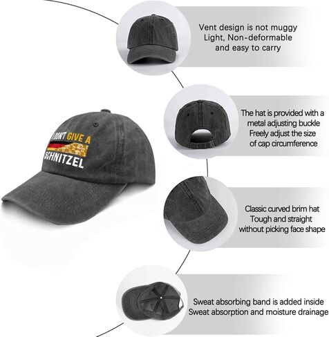 I Don't Give A Schnitzel German Beer Wurst Funny Oktoberfest Hat Women Trendy Mesh Hat for Summer in Kuwait