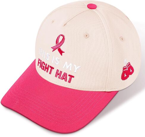 JaGely Breast Cancer Trucker Hat Women Pink Ribbon Survivor Baseball Cap Cotton Breast Cancer Awareness Accessories Gifts in Saudi Arabia