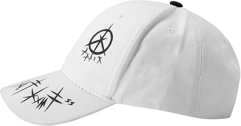 Unisex Black & White Baseball Cap-Hip Hop, Gothic, Punk Rock Streetwear Snapback Hat-Adjustable Funny Hat in Kuwait