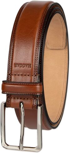 Haggar Men's Leather Dress Belt for Suits and Pants-Classic, Formal, Business, Work in Saudi Arabia