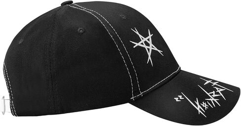 Unisex Black & White Baseball Cap-Hip Hop, Gothic, Punk Rock Streetwear Snapback Hat-Adjustable Funny Hat in Kuwait