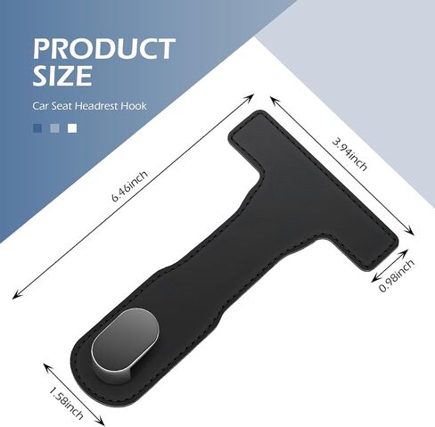 SLIMI 1 PC Car Co-Pilot Glovebox Hook, PU Leather Front Passenger Glove Box Hook, Universal Self-Adhesive Glove Box Organizer, for Wallets, for Wallets, Bags, Umbrella Hanging (Black #02) in Saudi Arabia