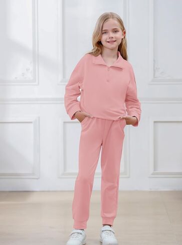 فتيات 2 قطعة من النوع الثقيل والرواط العرقات مجموعة المسارات الطويلة للأكمام الطويلة للبنات. in Kuwait