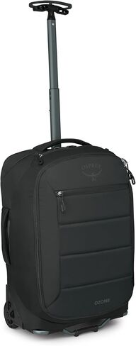 Osprey Ozone 2-Wheel Carry-On - Lightweight Carry-On Luggage with Oversized Wheels and Trolley Handle - Rolling Travel Suitcase for Air Travel, Overhead Compartments and Weekend Trips, Black in Saudi Arabia