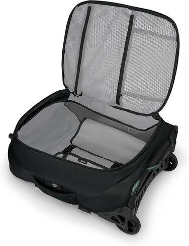 Osprey Ozone 2-Wheel Carry-On - Lightweight Carry-On Luggage with Oversized Wheels and Trolley Handle - Rolling Travel Suitcase for Air Travel, Overhead Compartments and Weekend Trips, Black in Saudi Arabia