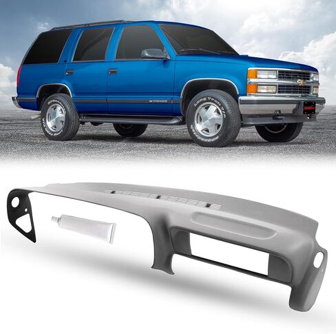 غطاء DASH المصبوب على مدسشكين متوافق مع 1997-2000 C1500 K1500 Tahoe Suburban Yukon & 1997-2000 Escalade باللون الرمادي المتوسط-مصنوع في الولايات المتحدة الأمريكية in Kuwait